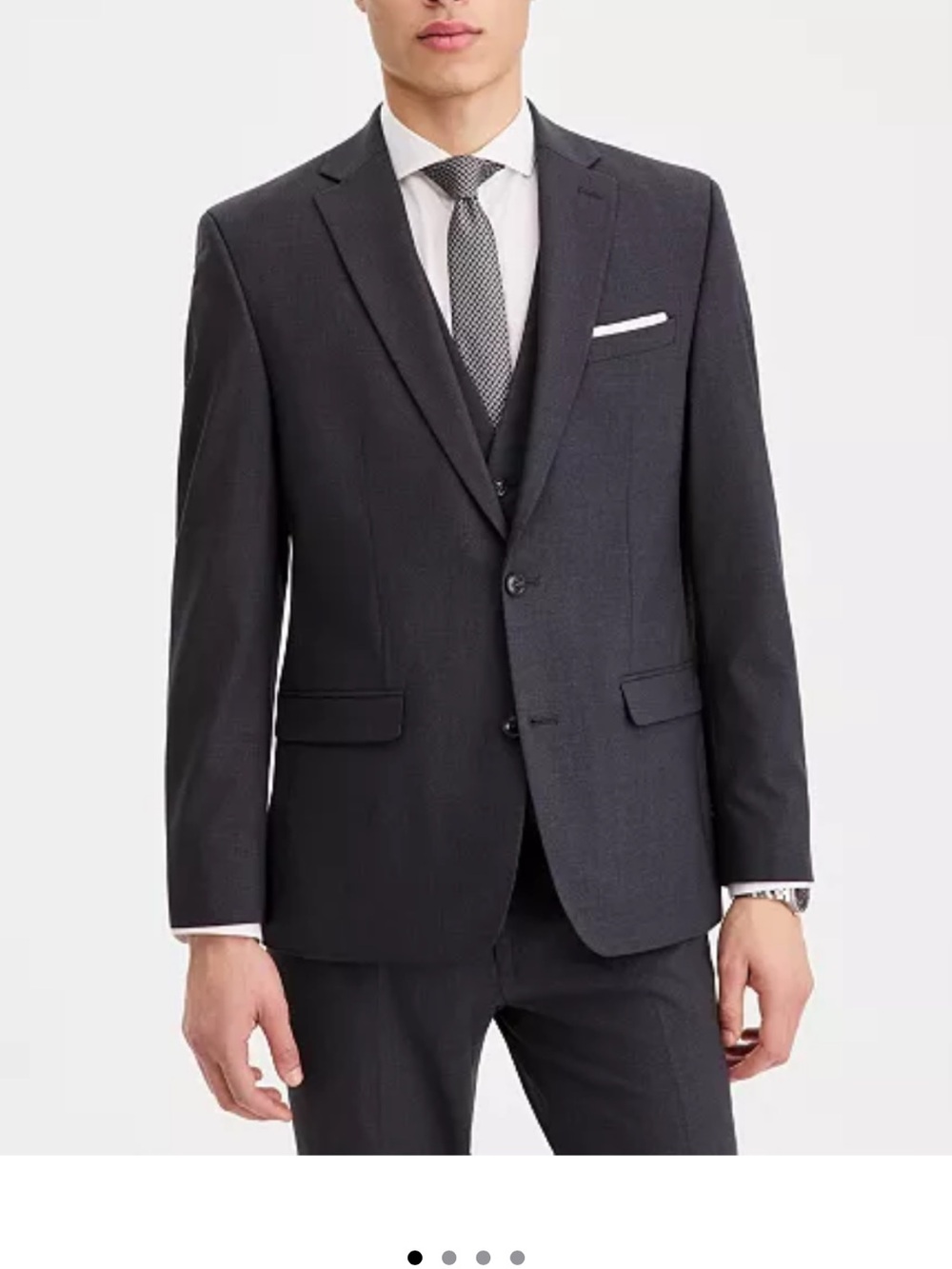 Bar III Men's charcoal slim fit suit